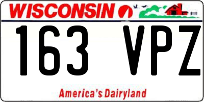 WI license plate 163VPZ