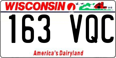 WI license plate 163VQC
