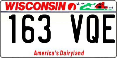 WI license plate 163VQE