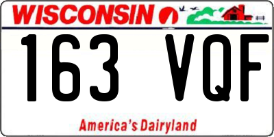 WI license plate 163VQF