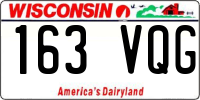 WI license plate 163VQG