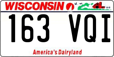 WI license plate 163VQI