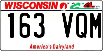 WI license plate 163VQM
