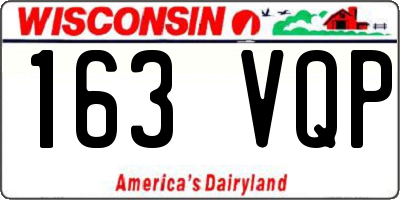 WI license plate 163VQP