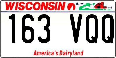 WI license plate 163VQQ