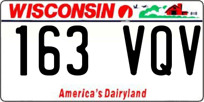 WI license plate 163VQV