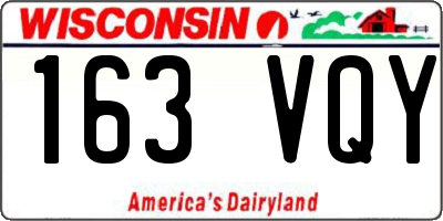 WI license plate 163VQY