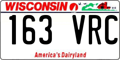 WI license plate 163VRC