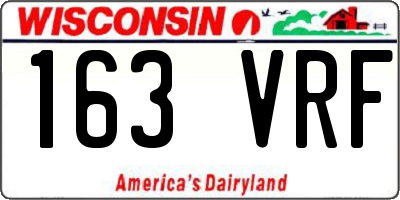 WI license plate 163VRF