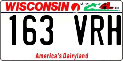WI license plate 163VRH