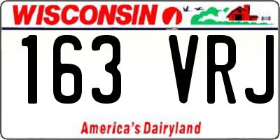 WI license plate 163VRJ