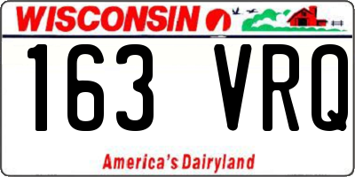 WI license plate 163VRQ