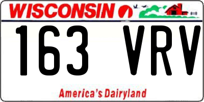 WI license plate 163VRV