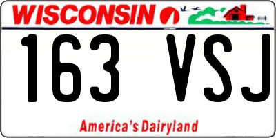 WI license plate 163VSJ