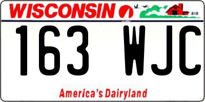 WI license plate 163WJC