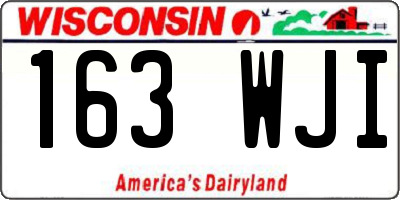 WI license plate 163WJI