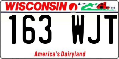 WI license plate 163WJT