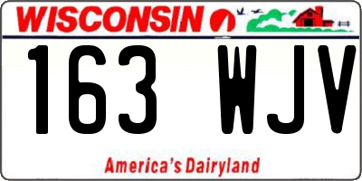 WI license plate 163WJV