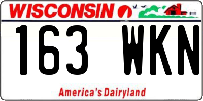 WI license plate 163WKN