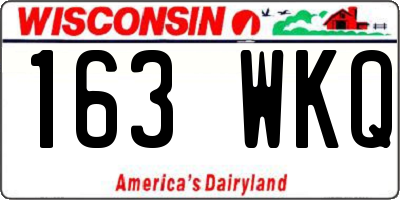 WI license plate 163WKQ