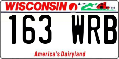 WI license plate 163WRB