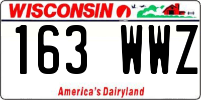 WI license plate 163WWZ