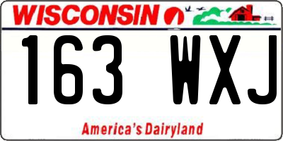 WI license plate 163WXJ
