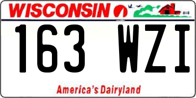 WI license plate 163WZI