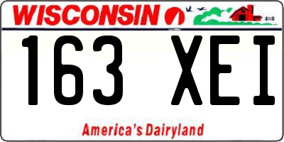 WI license plate 163XEI