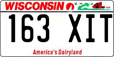 WI license plate 163XIT
