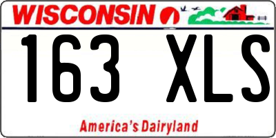 WI license plate 163XLS