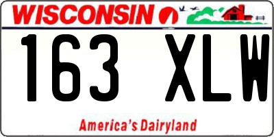 WI license plate 163XLW