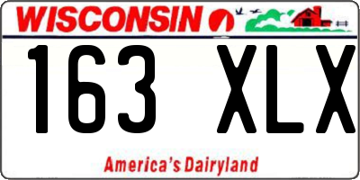 WI license plate 163XLX