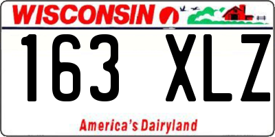 WI license plate 163XLZ