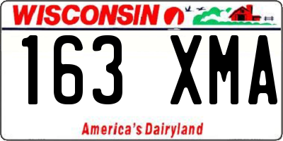 WI license plate 163XMA