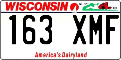 WI license plate 163XMF