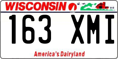 WI license plate 163XMI
