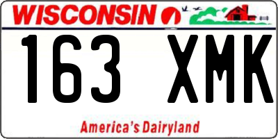 WI license plate 163XMK