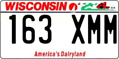 WI license plate 163XMM
