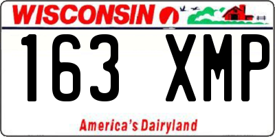 WI license plate 163XMP
