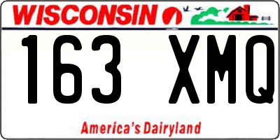 WI license plate 163XMQ