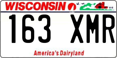 WI license plate 163XMR