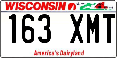 WI license plate 163XMT