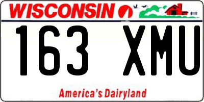 WI license plate 163XMU