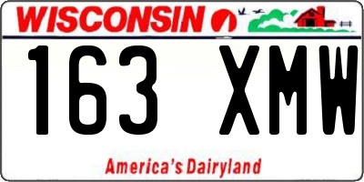 WI license plate 163XMW