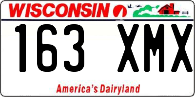 WI license plate 163XMX