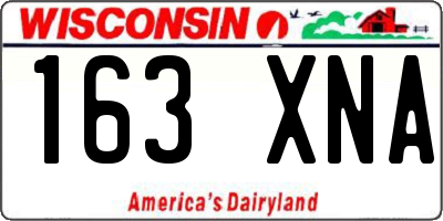 WI license plate 163XNA