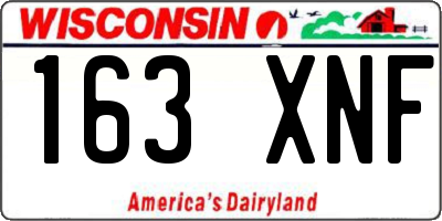 WI license plate 163XNF