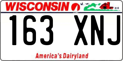 WI license plate 163XNJ