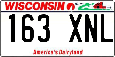 WI license plate 163XNL
